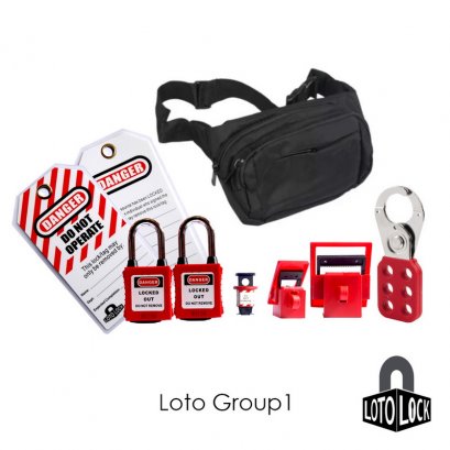 Lockout Tagout Set Group1 สำหรับ1-2ท่าน LOTO LOCK®